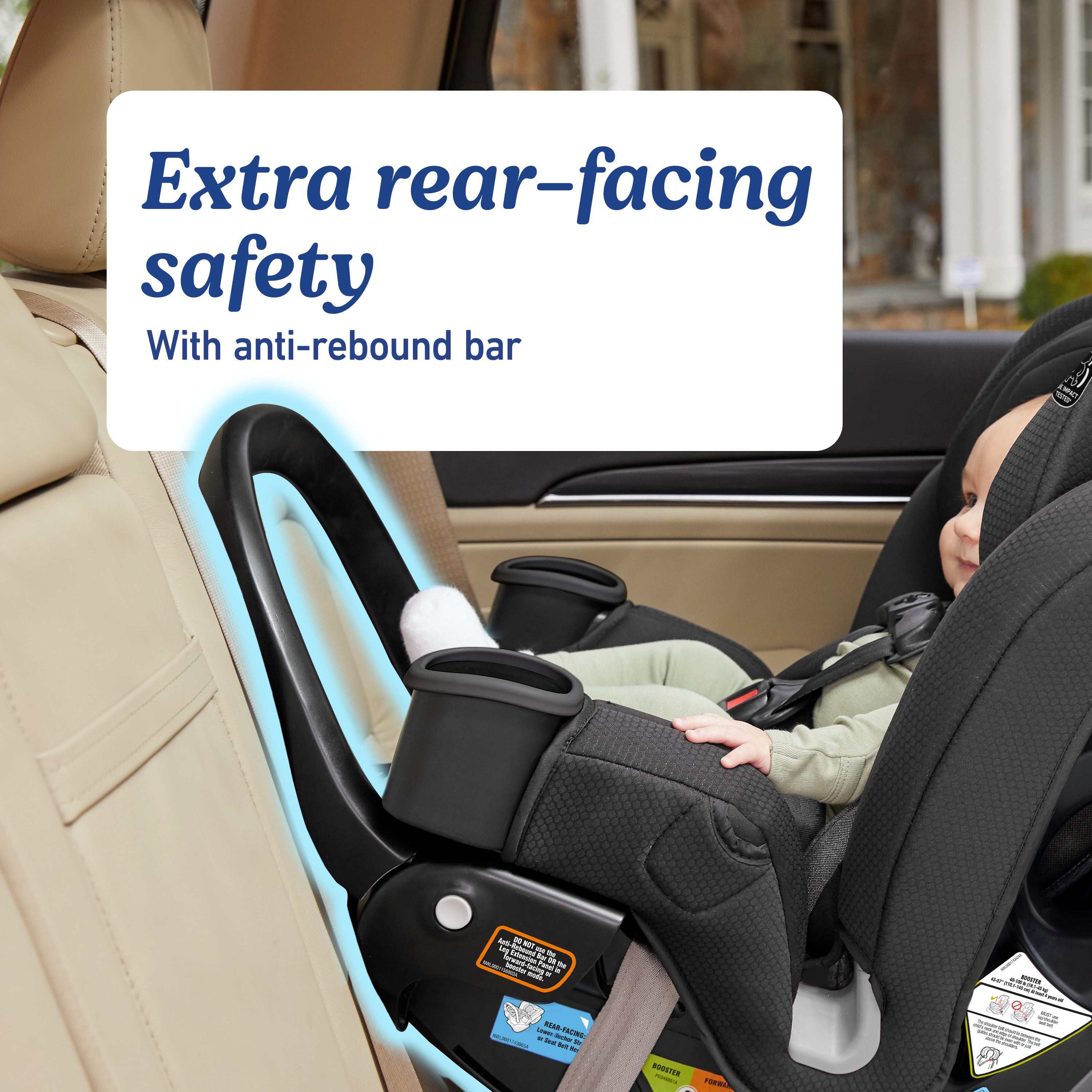 Extend2Fit® 3-in-1 Car Seat featuring Anti-Rebound Bar